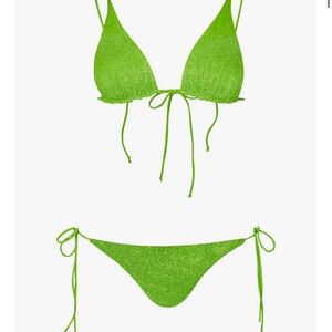 Baobab sparkle lurex Green Bikini Set